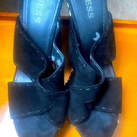 Guess Suede & Wedge Sandal with a Rope Tweed - Picture 11 of 12